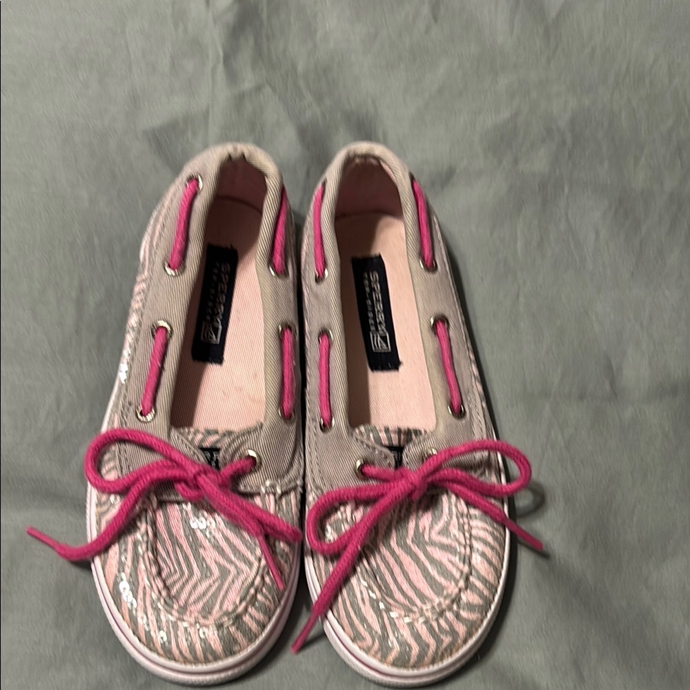 Sperry Pink and Gray Sneakers Comfortable Casual Shoes